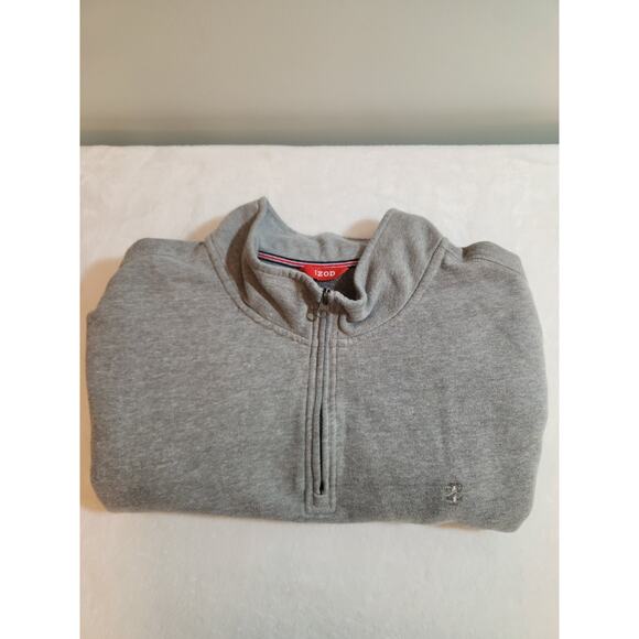 Izod 1/4 Zip Sweater Mens 3XLT Gray Golf Long Sleeve Fleece Pullover - Picture 1 of 13